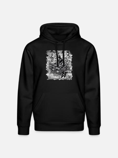 Disc jockey - Stanley/Stella DRUMMER Unisex Organic Hoodie - black