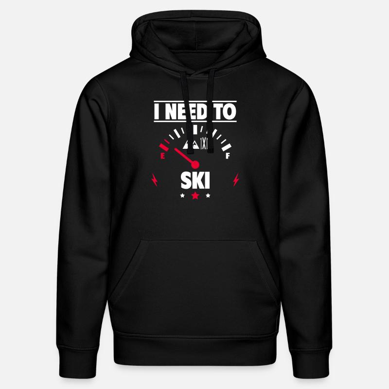 Je dois skier - Sweat à capuche bio DRUMMER Stanley/Stella Unisexe - noir
