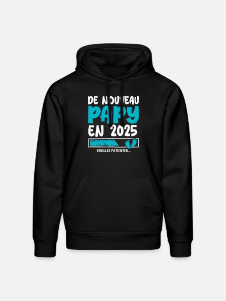 2025 wieder Opa - Stanley/Stella Unisex Bio-Hoodie DRUMMER  - Schwarz