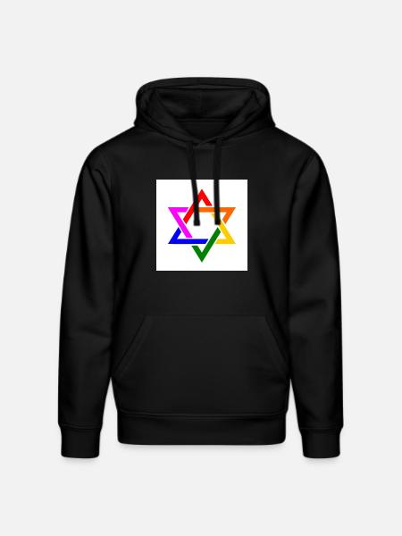 Israel lgbt flag - Stanley/Stella DRUMMER Unisex Organic Hoodie - black