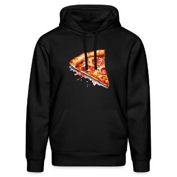 pizza - Stanley/Stella Unisex Bio-Hoodie DRUMMER  - Schwarz - Vorne - Marisol (170cm) & Nik (191cm)