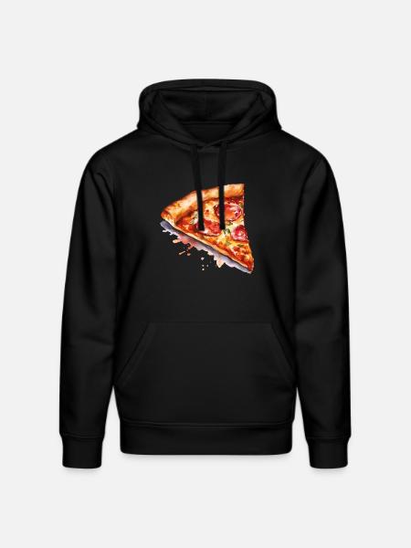 pizza - Stanley/Stella DRUMMER Unisex Organic Hoodie - black
