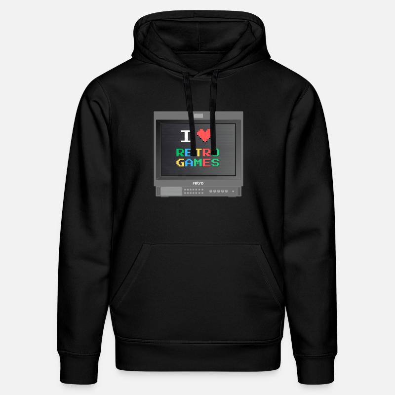 PVM Lover - Retrogames (Schwarz) - Stanley/Stella Unisex Bio-Hoodie DRUMMER - Schwarz