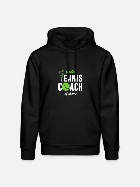 Largest tennis coach ever - Stanley/Stella DRUMMER Unisex Organic Hoodie - black