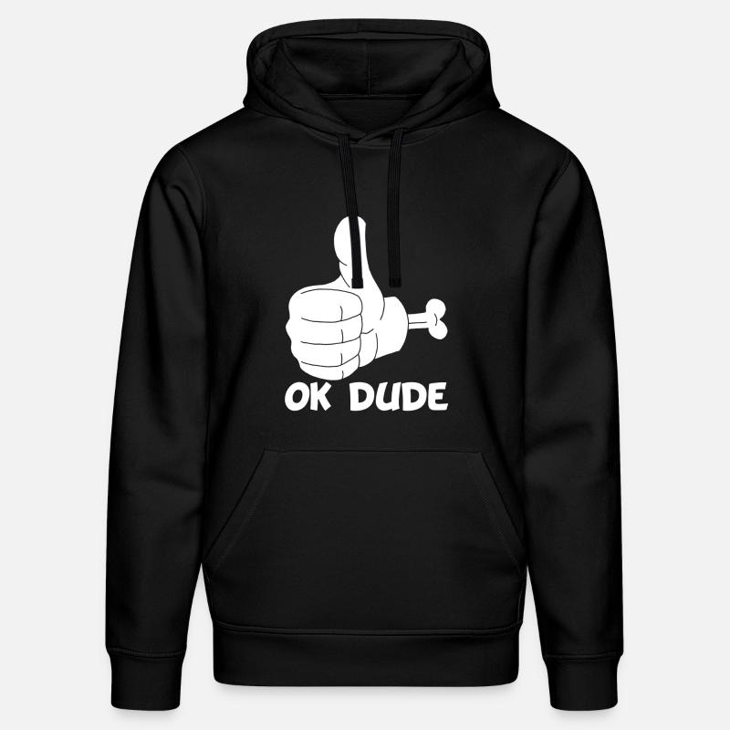 Ok mec ! (blanc) - Sweat à capuche bio DRUMMER Stanley/Stella Unisexe - noir