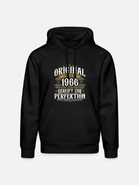 Original 1966 Vintage Birthday Gift - Stanley/Stella DRUMMER Unisex Organic Hoodie - black