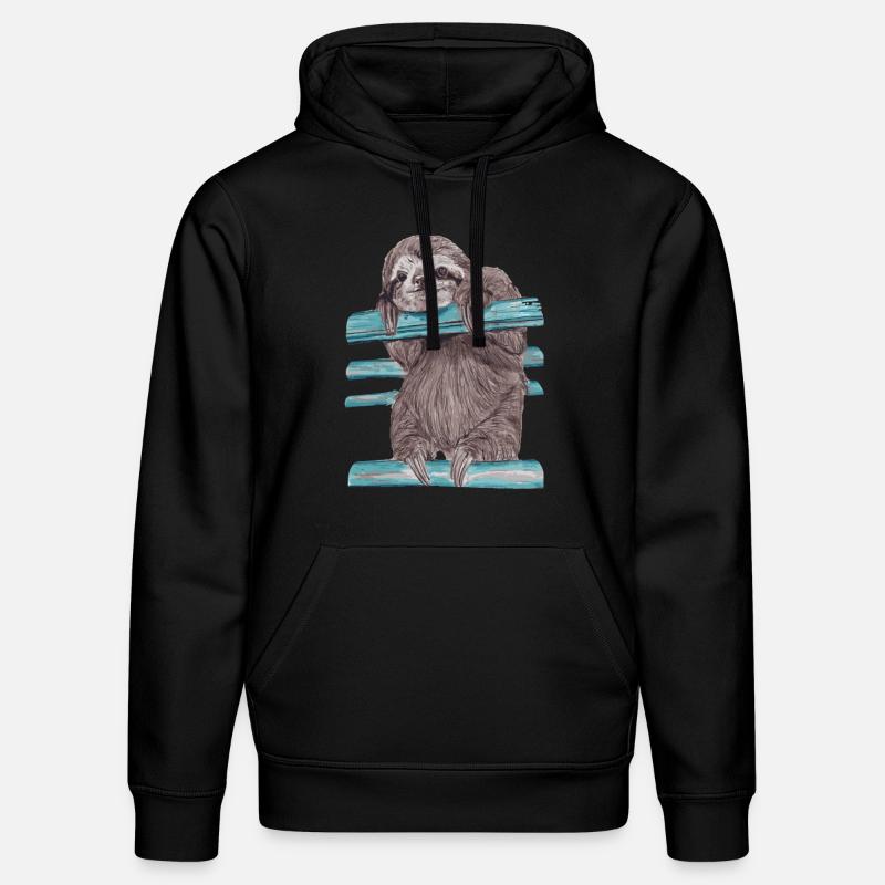 hey mr sloth - Sweat à capuche bio DRUMMER Stanley/Stella Unisexe - noir