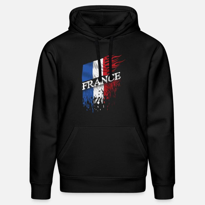 france drapeau - Sweat à capuche bio DRUMMER Stanley/Stella Unisexe - noir