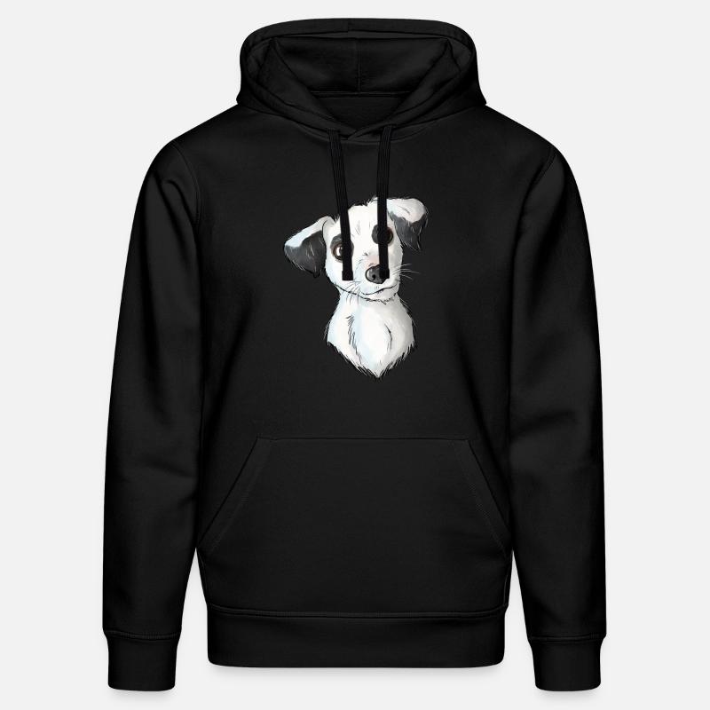 Jack Russell Pattern 6 - Stanley/Stella Unisex Bio-Hoodie DRUMMER  - Schwarz