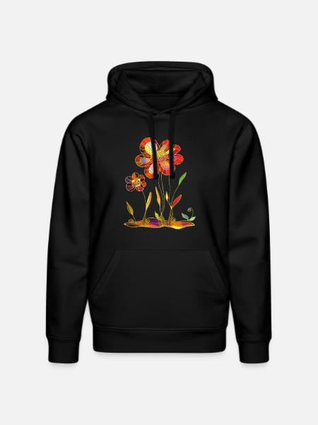 Blumen - Stanley/Stella Unisex Bio-Hoodie DRUMMER - Schwarz