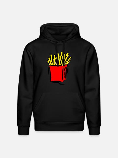 Pommes - Stanley/Stella Unisex Bio-Hoodie DRUMMER  - Schwarz