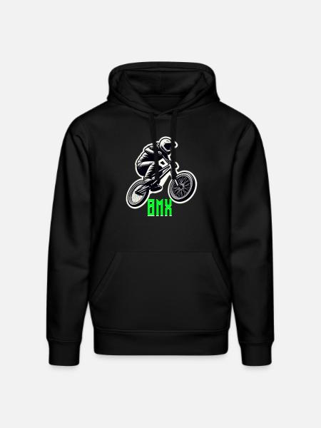 BMX Rad - Stanley/Stella Unisex Bio-Hoodie DRUMMER  - Schwarz