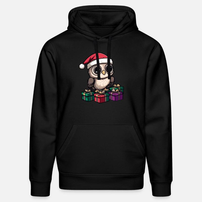 Eule Weihnachten Geschenke - Stanley/Stella Unisex Bio-Hoodie DRUMMER  - Schwarz