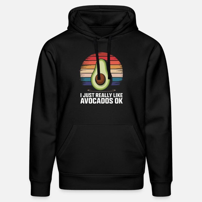 Avocat Nourriture Guacamole Vegan - Sweat à capuche bio DRUMMER Stanley/Stella Unisexe - noir