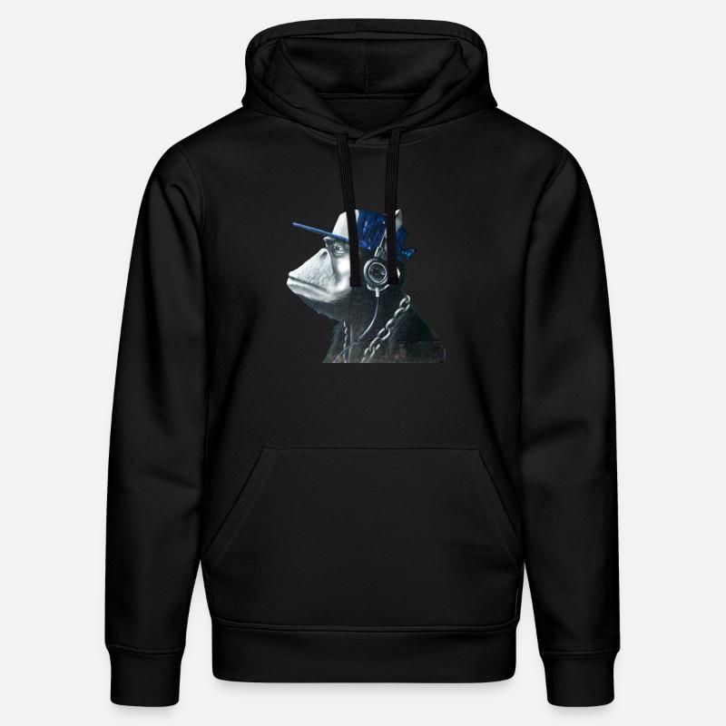 Affe Graffiti von Custom - Stanley/Stella Unisex Bio-Hoodie DRUMMER  - Schwarz