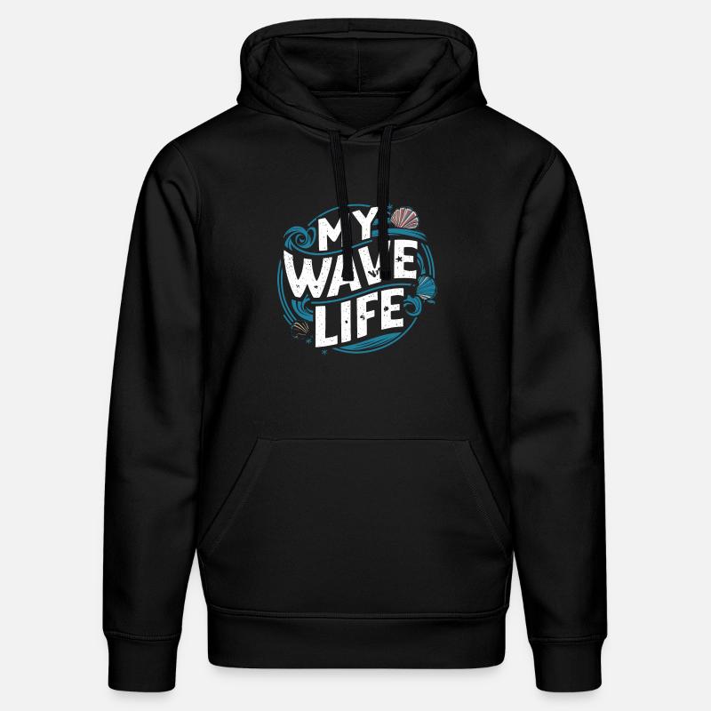 My wave life - Sweat à capuche bio DRUMMER Stanley/Stella Unisexe - noir