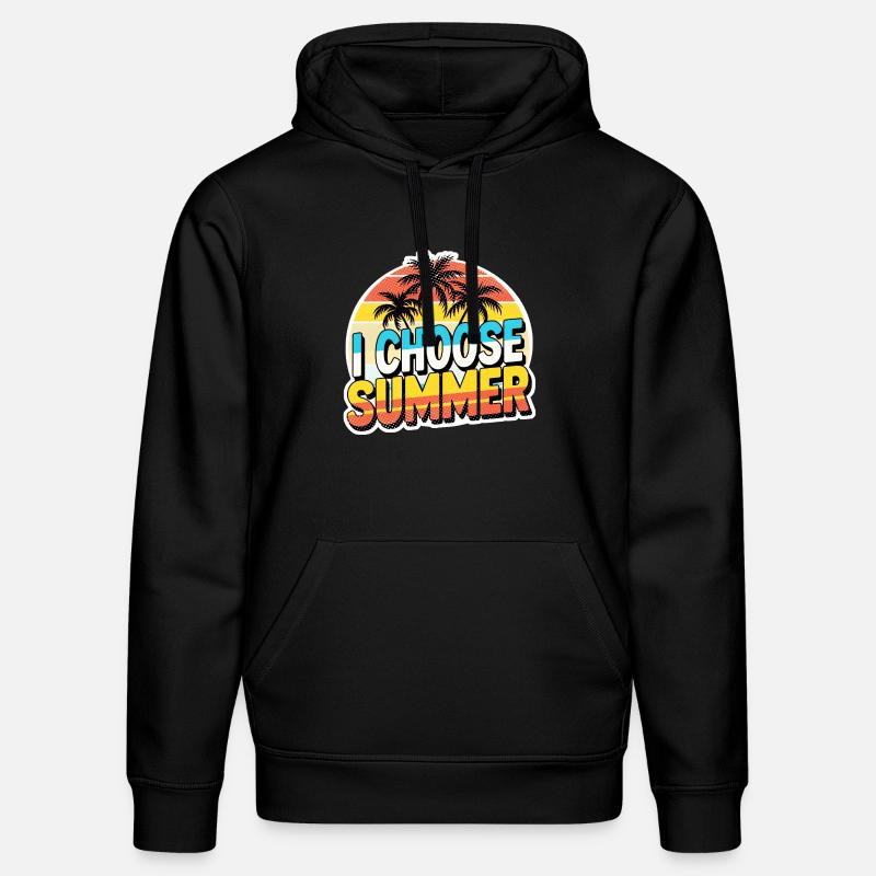 choose summer - vacances d'été - Sweat à capuche bio DRUMMER Stanley/Stella Unisexe - noir