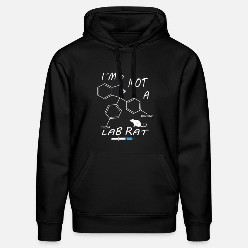 Ich bin keine Labor Ratte - Stanley/Stella Unisex Bio-Hoodie DRUMMER  - Schwarz