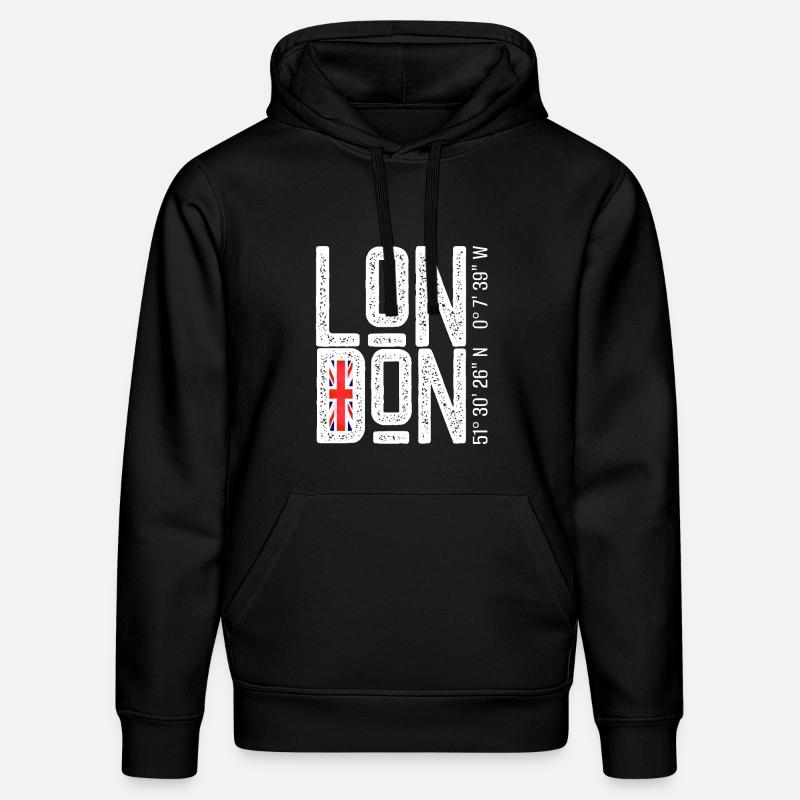 Drapeau de Londres Faute de frappe en difficulté - Sweat à capuche bio DRUMMER Stanley/Stella Unisexe - noir