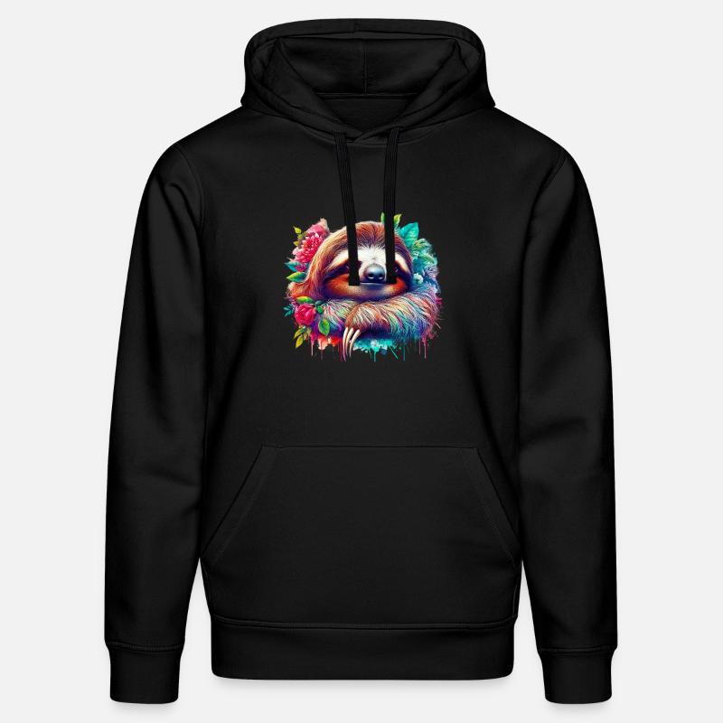 Faultier - Stanley/Stella Unisex Bio-Hoodie DRUMMER  - Schwarz