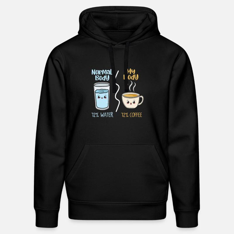 Café vs eau 72 % - Sweat à capuche bio DRUMMER Stanley/Stella Unisexe - noir