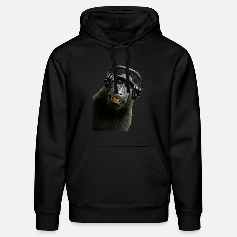 Hemd Monkey Music von Custom - Stanley/Stella Unisex Bio-Hoodie DRUMMER - Schwarz