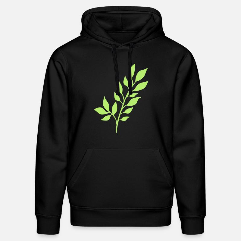 branche d'arbre avec des feuilles - Sweat à capuche bio DRUMMER Stanley/Stella Unisexe - noir