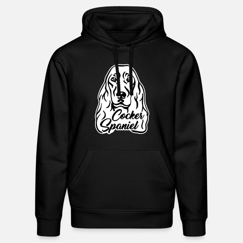 Cocker Spaniel - Sweat à capuche bio DRUMMER Stanley/Stella Unisexe - noir