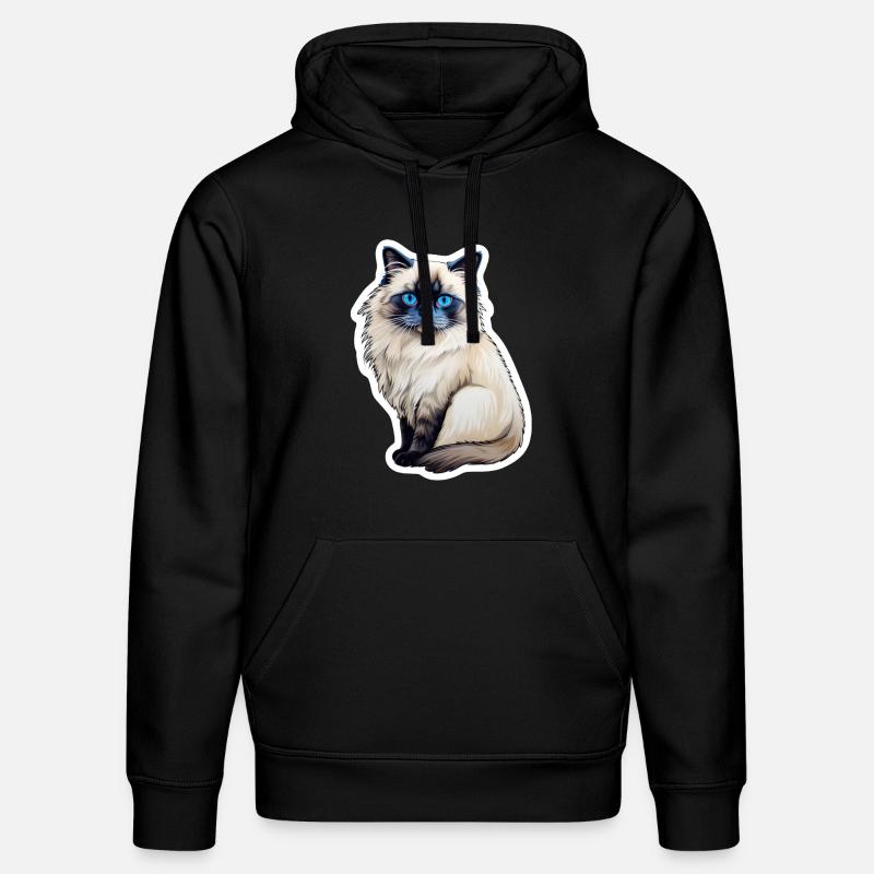 Chat Ragdoll - Sweat à capuche bio DRUMMER Stanley/Stella Unisexe - noir