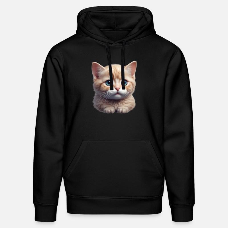 Petit chaton mignon - Sweat à capuche bio DRUMMER Stanley/Stella Unisexe - noir