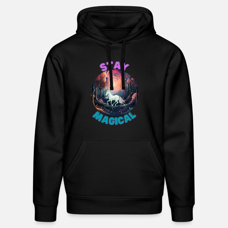 Unicorn2 - Stanley/Stella Unisex Bio-Hoodie DRUMMER  - Schwarz