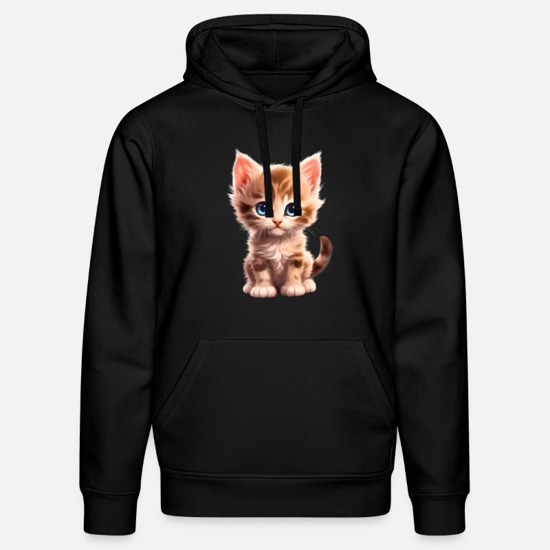 Chaton mignon - Sweat à capuche bio DRUMMER Stanley/Stella Unisexe - noir