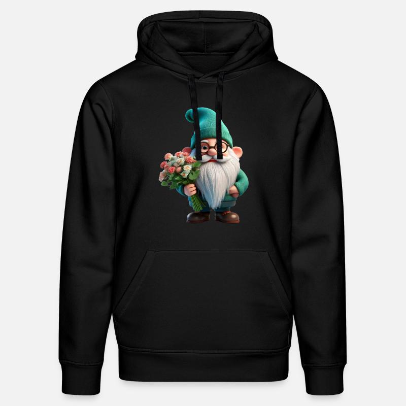Nain de jardin Saint-Valentin - Sweat à capuche bio DRUMMER Stanley/Stella Unisexe - noir