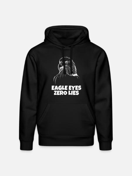 Eagle Eyes, Zero Lies - Stanley/Stella DRUMMER Unisex Organic Hoodie - black