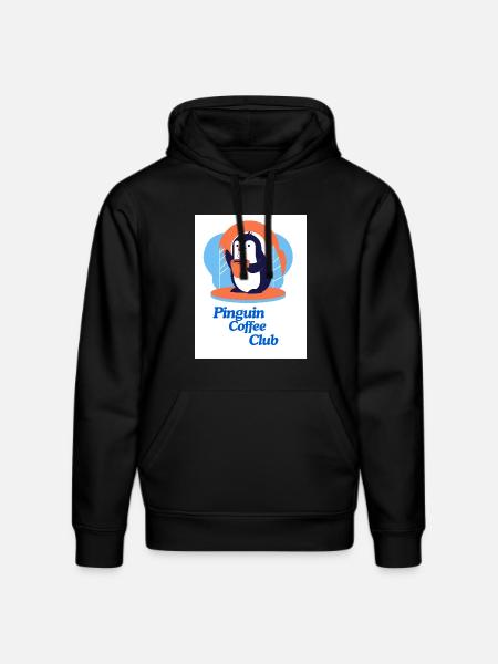 Penguin Coffee Club - Stanley/Stella DRUMMER Unisex Organic Hoodie - black