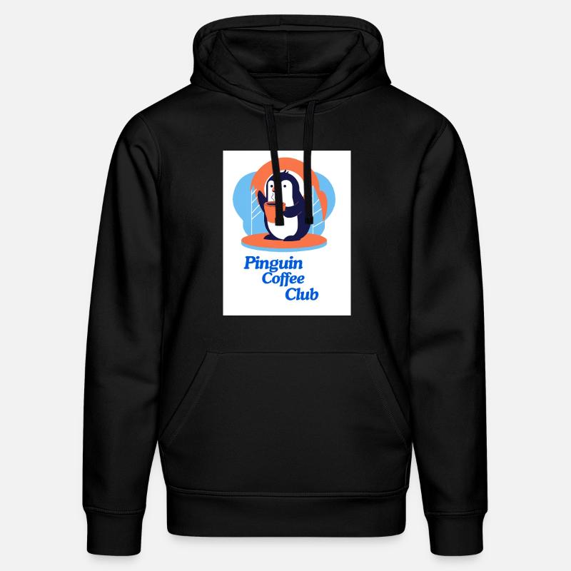 Penguin Coffee Club - Sweat à capuche bio DRUMMER Stanley/Stella Unisexe - noir
