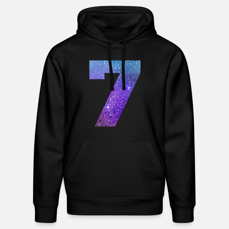 Numéro 7 galaxie - Sweat à capuche bio DRUMMER Stanley/Stella Unisexe - noir