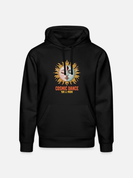 Cosmic Dance Spirituality Gift - Stanley/Stella DRUMMER Unisex Organic Hoodie - black