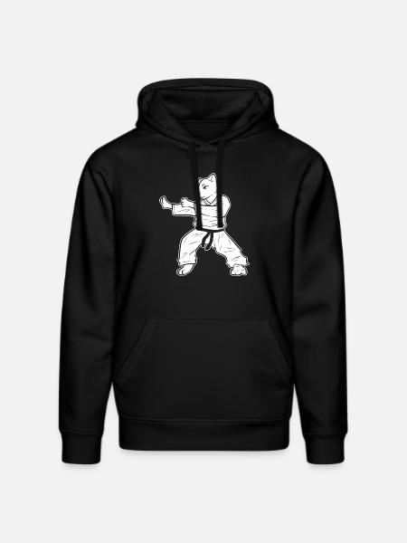 Karate Cat Self Defense - Stanley/Stella DRUMMER Unisex Organic Hoodie - black