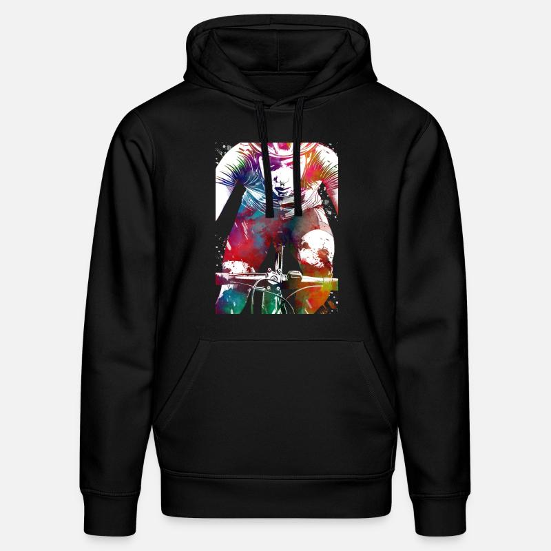 Sport : cyclisme, art - Sweat à capuche bio DRUMMER Stanley/Stella Unisexe - noir