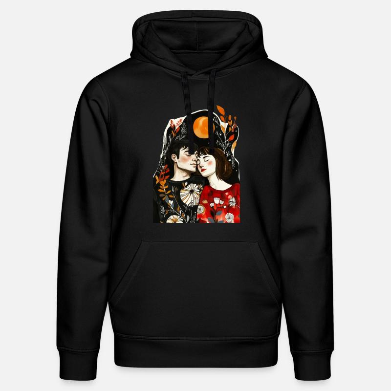 L’amour est partout - Sweat à capuche bio DRUMMER Stanley/Stella Unisexe - noir
