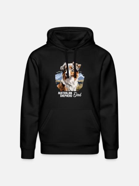 Dog Australian Shepherd - Stanley/Stella DRUMMER Unisex Organic Hoodie - black
