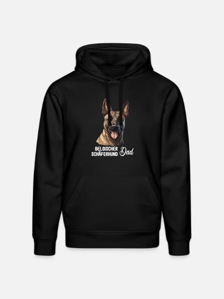Hund Belgischer Schäferhund - Stanley/Stella Unisex Bio-Hoodie DRUMMER - Schwarz