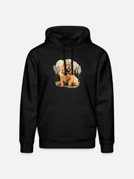 Hund Chow Chow - Stanley/Stella Unisex Bio-Hoodie DRUMMER  - Schwarz