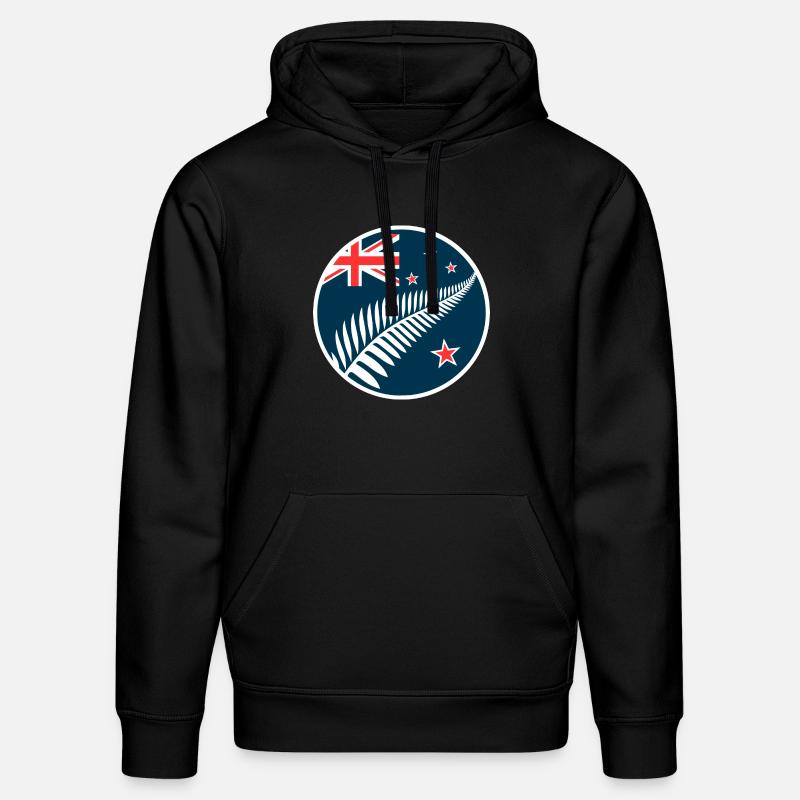 Neuseeland Aotearoa Kiwi 5 - Stanley/Stella Unisex Bio-Hoodie DRUMMER  - Schwarz
