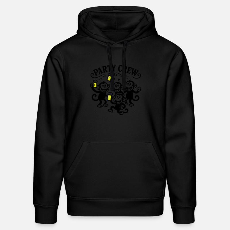Party Crew Affe Bier - Stanley/Stella Unisex Bio-Hoodie DRUMMER - Schwarz