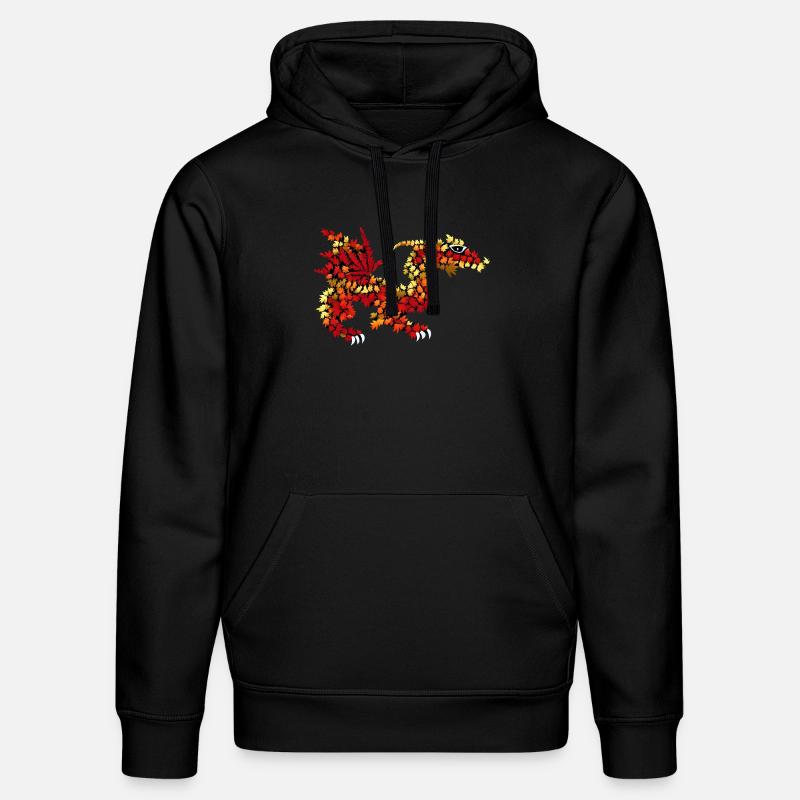 Dragon de feuilles d’automne - Sweat à capuche bio DRUMMER Stanley/Stella Unisexe - noir