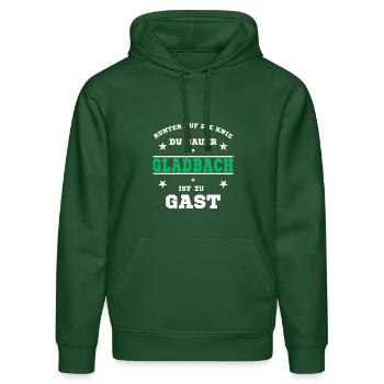 Fussball Fan Gladbacher Stadion - Stanley/Stella Unisex Bio-Hoodie DRUMMER  - Flaschengrün - Vorne - Liana (172cm) & Jaron (178cm)