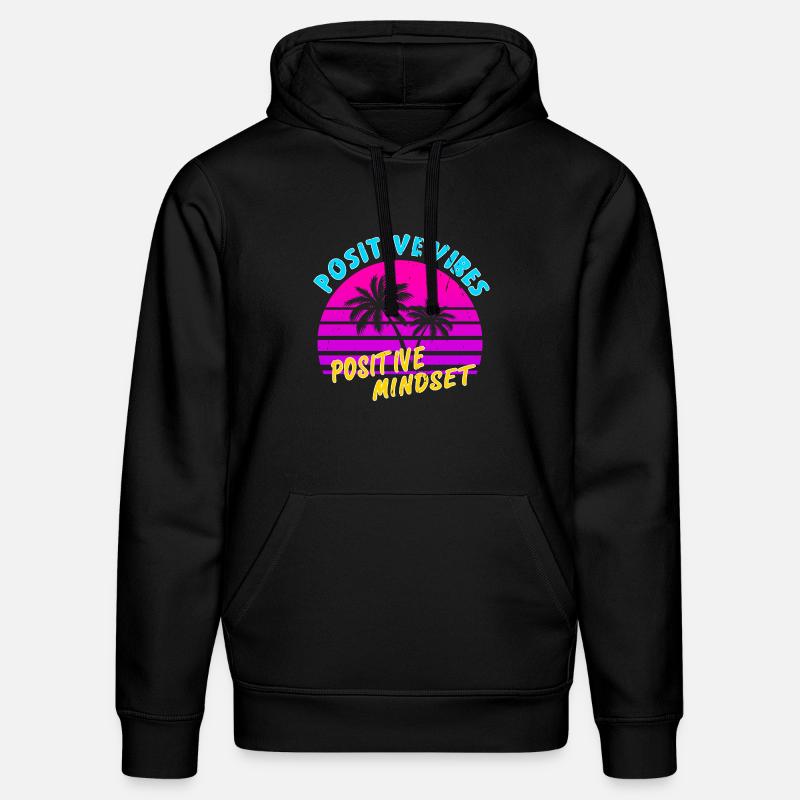 positif Vibrations positives - Sweat à capuche bio DRUMMER Stanley/Stella Unisexe - noir