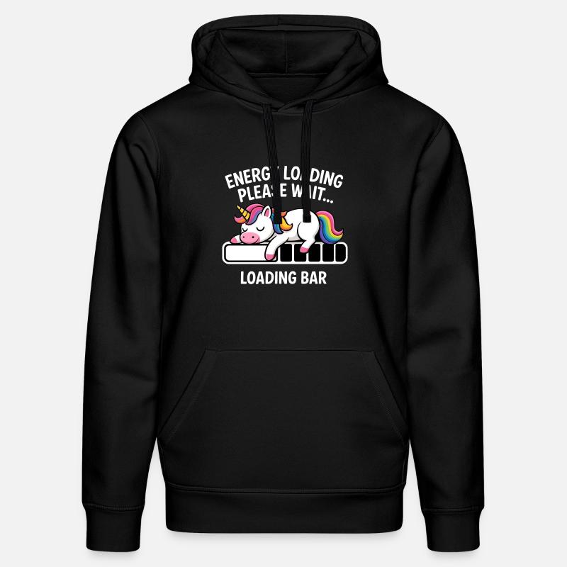 Einhorn Energie Loading Please Wait - Stanley/Stella Unisex Bio-Hoodie DRUMMER  - Schwarz